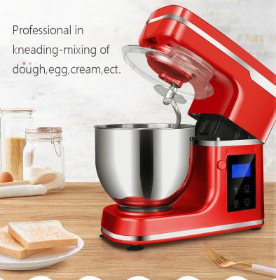 China Beater Ejector Button 5L Bowl Pizza Dough Mixers Weighing And Timing Electric Mixer Machines Food Cooking for sale