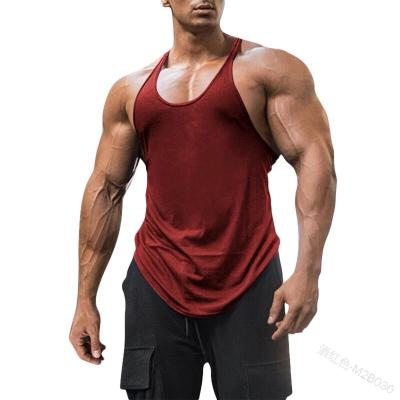 China 2022 Men's Tank Top Gym Singlet Training Bodybuilding Streetwear Fitness Sleeveless Vest Anti-pilling Men's Sportswear Vest for sale