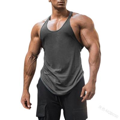 China OEM Summer Cotton Anti-pilling Tank Top Gyms Clothing Bodybuilding Knit Fitness Tanktops Male Tees for sale