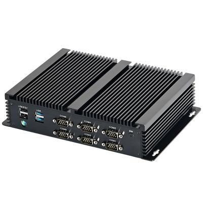 China Industrial Application S-Xin Mini PC Dual Lans 6*COM RS232 8*USB WiFi HD-MI VGA Embedded Computer Industrial Micro Fanless Core i7 10510U i5 8250U i3 for sale