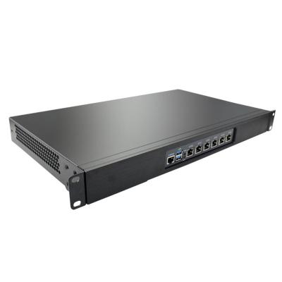 China I5-7360U 8250U I7-8550U 7660U i225 6 LAN 1U Rack Server Dual Core Route 2.5G SSD DDR4 Industrial Computer Wind Linux VGA 440x250x45mm for sale