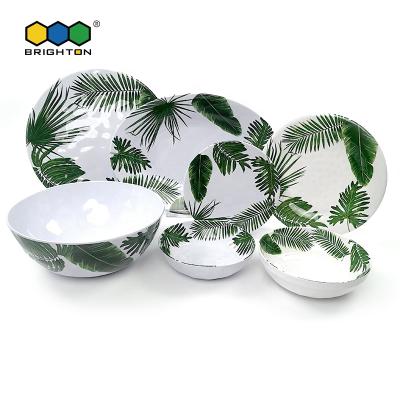 China High Quality Unbreakable Melamine Stocked Dinner Dish Outdoor Tableware Sets Wholesale for sale