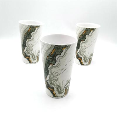 China Wholesale Deep Cubicle Stocked Bulk Cups Marble Melamine Tumbler Design Pattern for sale