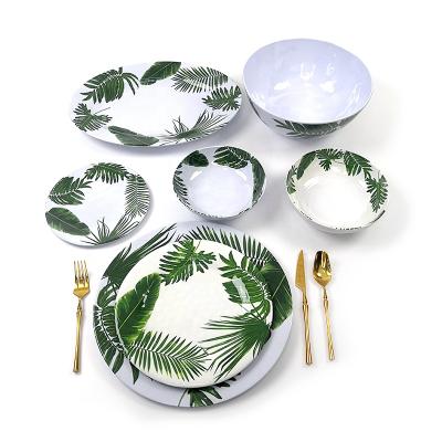 China Wholesale Unbreakable Dinner Stocked Melamine Hammered Dishes Dinnerware Set For Dinnerware for sale