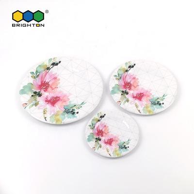 China Wholesale stocked melamine round hammered 6.5 inch and 9 inch dessert dish 11 inch dishesr for dinner for sale