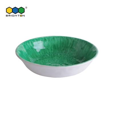 China Crackle Stocked Collection Brighton Melamine Soup Bowl Green Crackle Style 6.3inch Salad Bowl for sale