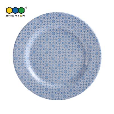 China BSCI Factory Stocked Wholesale Flower Design Round Melamine Custom Tableware 8 Inch Dessert Dish for sale