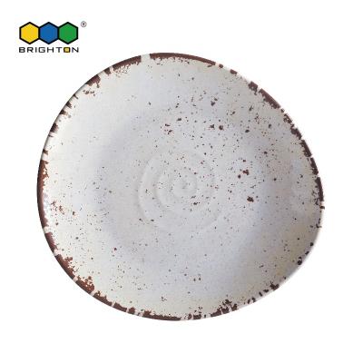 China Natural, Case Based High Grade Melamine Stocked 8.5 Inch Dinner Plate Rustick Egg Collection for sale