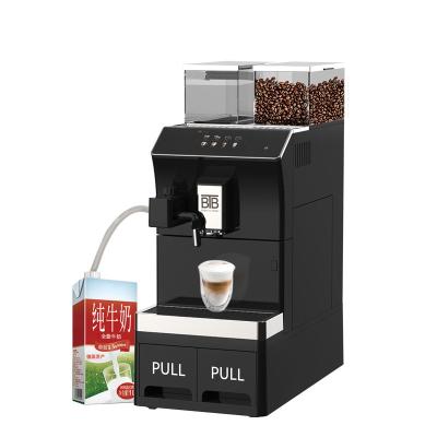 China Outdoor water source; Full Automatic Self Discharge Sewage BTB Office Commercial Use Coffee Machine With Milk Frother Espresso Coffee Maker Machine With Grinder for sale