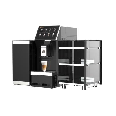 China Outdoor water source; Self Discharge Sewage 10.1 Inch Touch Screen Espresso Americano Cappuccino Latte 16 Kinds Of Beverage Bean To Cup Commercial Coffee Machine for sale