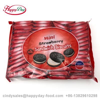 China Natural Mini Sandwich Cookies Happyday Cookies Cream Cookies for sale