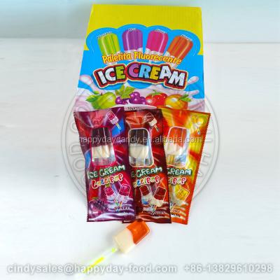 China HAPPYDAY ICE CREAM Natural HARD CANDY FRUIT FLAVOR Lollipop for sale