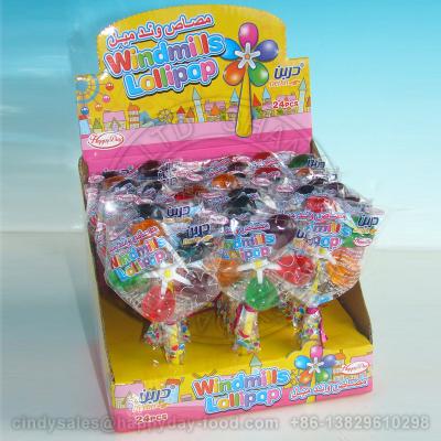 China HAPPYDAY WINDMILL LOLLIPOP CANDY FRUIT FRUIT Natural MULTICOLORED for sale