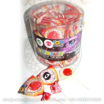 China HAPPYDAY EYE LOLLY LOLLY HARD CANDY FRUIT FLAVOR RED COLOR normal AND WHITE for sale