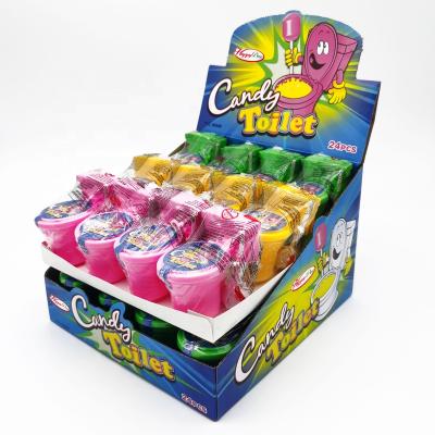 China Cartoon Toys Happyday Toilet Toy With Multicolor Lollipop Candy And Fruit Powder for sale