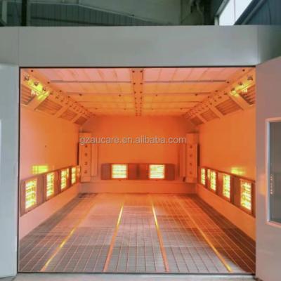 China Automobile paint baking European standard vehicle automotive infrared heating energy saving  spray booth cabin for promotion for sale