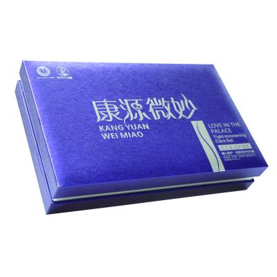 China Popular Design Recyclable Purple Through The Boxes Cosmetic Packaging Paper Boxes Packaging Box for sale