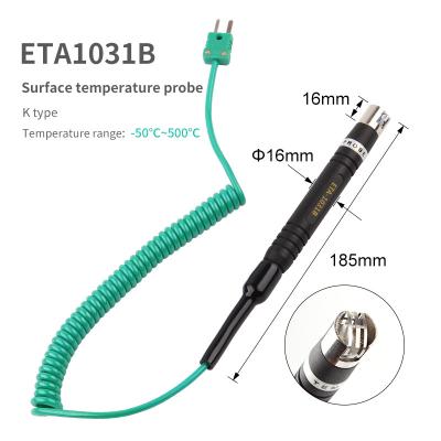 China Bakelite ETA1031B Straight Handle Surface Temperature Probe Temperature Sensor Thermocouple Thermometer for sale