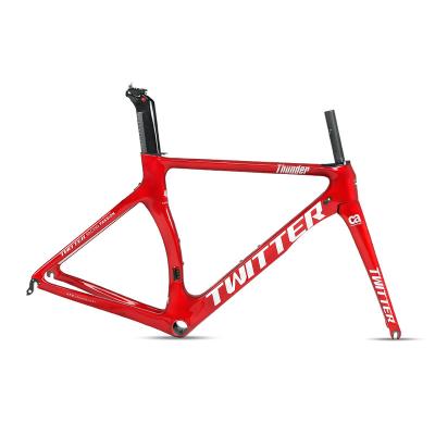 China Road Bikes New Design Suspension Lightweight Carbon Road Bicycle Frames T800 Carbon Fiber Road Bike Frame 700C For Sale for sale