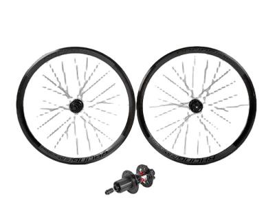 China Road Bikes China Customized Miniature Aluminum Alloy Rim Wheelsets Manufacturer Black Silver Road Bike Bicycle Wheelset Wheels for sale