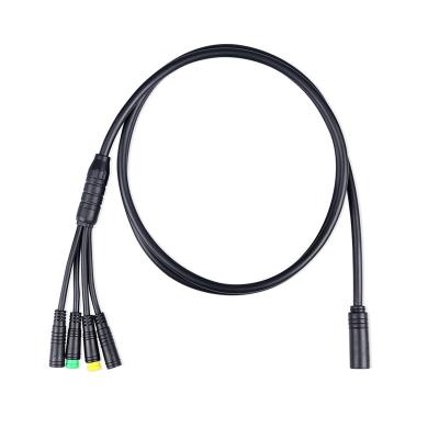 China Waterproof M8 1T4 Ebike Cable Wiring Harness For Bafang BBS BBS01 BBS02 BBSHD Motor Display Brake Thumb Throttle Connector Bafang MI for sale