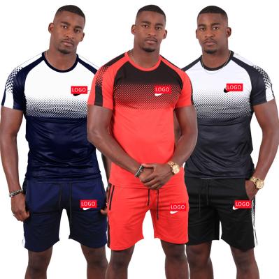 China LOGO World Cup Basketball Sports Gradient Suit Breathable Customized Border T-shirt New Shorts Two Suits for sale