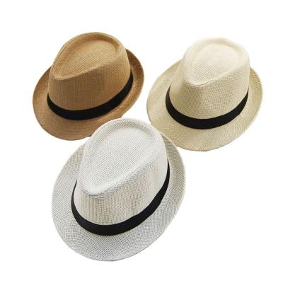 China breathable & High Quality Waterproof Women's Full Color Paper Braid Ribbon Stripe And Buckle Beach Sun Straw Flat Top Straw Hat Cap for sale