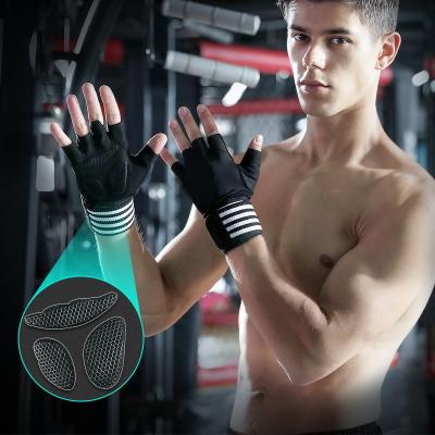 China Unisex Bodybuilding Sport Fitness Workout Weightlifting Neoprene Gym Gloves Padded Weightlifting Gloves Bodybuilding for sale