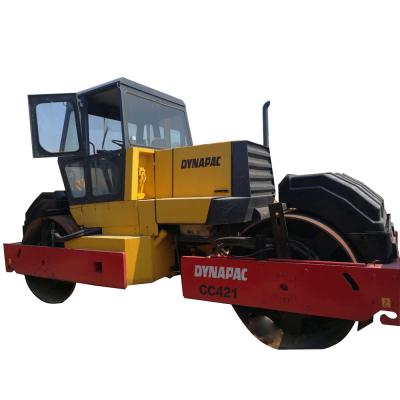 China Home Use Used Road Construction Machinery 10 Ton Mechanical Double Drum Road Roller Dynapac CC421 for sale