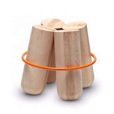 China High Quality Unique Solid Oak Stool Modern Design Solid Wood Stool Wooden Wooden Stool for sale