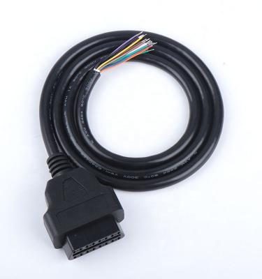 China Durable 90% Car Customization Car Converter Interface Splitter 16 Pin Extension Cables With Open End Standard Diagnostic Tools Obd2 Wire for sale