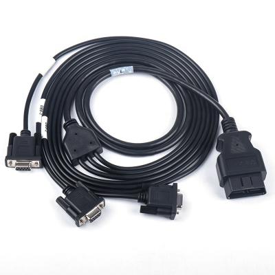 China 90% Car Mount 16 Pin Extension Cables And Connector OBDII Male Plug To 9Pin 3 DB Female Serial Splitter Adapter Durable Interface for sale