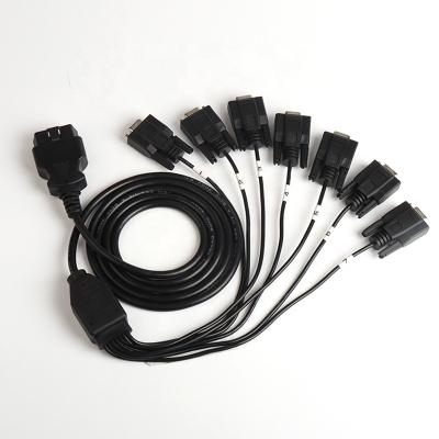 China 90% Car OBD2 Inexpection Tools Male To Female 9 And 7 Pin Serial Extension Cables Male DB9 Connector RS232 To RJ45 Network Adapter for sale