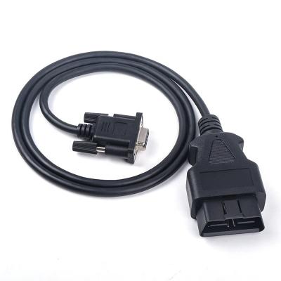 China 90% Car Auto Accessories For VAG OBD2 16 Pin To DB 9pin Adapter RS232 Serial Diagnostic Tools & Cables Scanner Female To Male Connector for sale