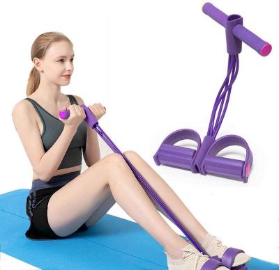 China Durable 4 Tube Pull Rope Pedal Resistance Yoga Exercise Equipment Fitness Suitable For Abdominal Leg Arm Stretch Weight Loss Training for sale