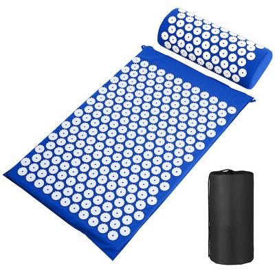 China Acupuncture Mat for Foot Acupressure Massage Mat Body Pain Relieve Stress Back Spike Cushion Yoga Acupuncture Mat for sale