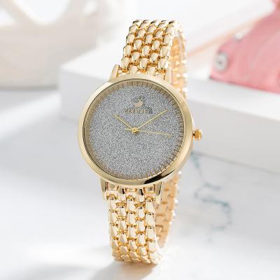 China 2021 Best-selling women's sexy luxury gift box full non-specific beautiful Diamond Frosted Gold Rose Gold steel band wristwatch watch for sale