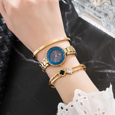 China Non-specific Sexy Lady Women Hot Selling Best Gift 3 Pieces Gold Sliver Wrist Watch Sets Wristwatches Wrist Watch for sale