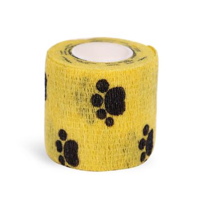 China Factory Outlet Customizable Flexible Self Adhesive Non Woven Vet Wrap Pet Cohesive Elastic Bandage For Dogs for sale