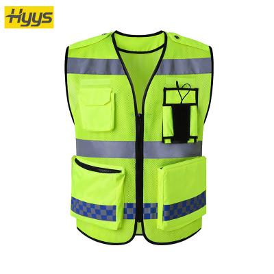 China High Reflective Reflective Vest Construction Engineering Vest Multi-pocket Traffic Road Fluorescent Administration for sale