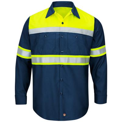 China High Visibility Customized Long Sleeve Uniforms High Visibility Safety Work Reflective Jackets for sale