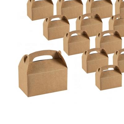 China Recyclable High End Custom Folding Kraft Paper Cheese Cake Dessert Paper Food Packaging Box With Handle for sale