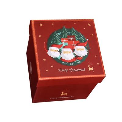 China New Design Christmas Eve Cardboard Packaging Gift Boxes Recyclable Wholesale Christmas Gift Box For Baking Fruit Candy for sale