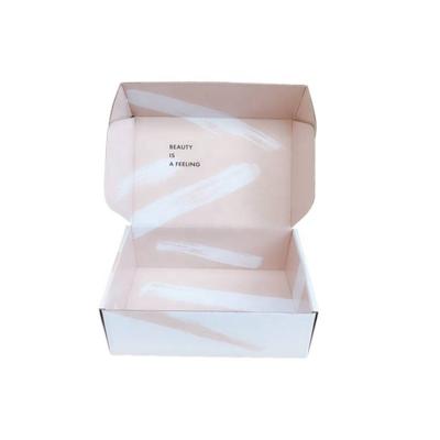 China Recycled Custom Logo Mailing Cardboard Apparel Packaging Corrugated Cardboard Materials Box For Dress Fabric Shoe Underwear Shirt Cosmetic for sale