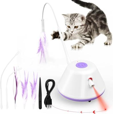 China Toy Motion Activated Usb Electric Viable Feather Interactive Automatic Funny Toys , Interractive Sport Smart Automatic Pet Cat Toys for sale