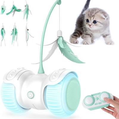 China CE Top Sales CE Top Selling Enigma Cat Viable Automatic Feather Pet Electric Amazon Toy for Interactive Cats for sale