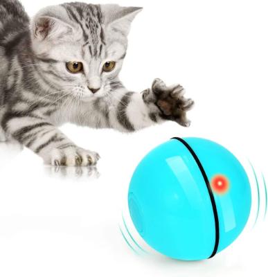 China Toy Self-Rotating Self Led Light Electric Automatic Stocked 360 Degree Rotating Cat Interactive Toys Rolling Ball Bad for sale