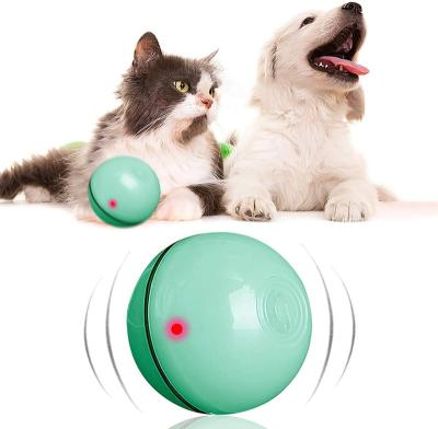 China Toy Usb Motion Activated 360 Spinning Magic Automatic Electric Toy Game Stored Smart Rotation Led Light Cat Rolling Ball Interactive for sale