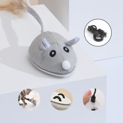 China Viable Fast Shipping USB Cat Toy Stick Mouse Pen Interactive Automatic Cat Mouse Toy for sale