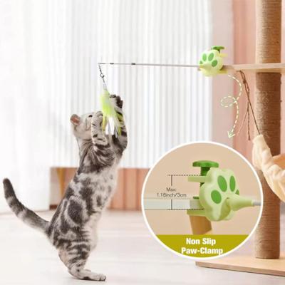 China Top Sales Viable Feather Wand Training Playing Interactive Cat Puzzle Laser Toy For Cat for sale